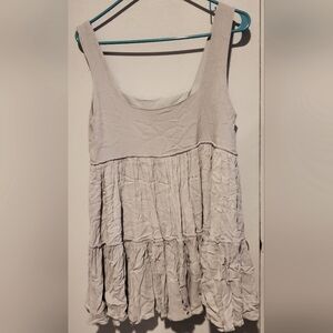 Light blue-grey baby doll gauzy dress by Forever21, size M